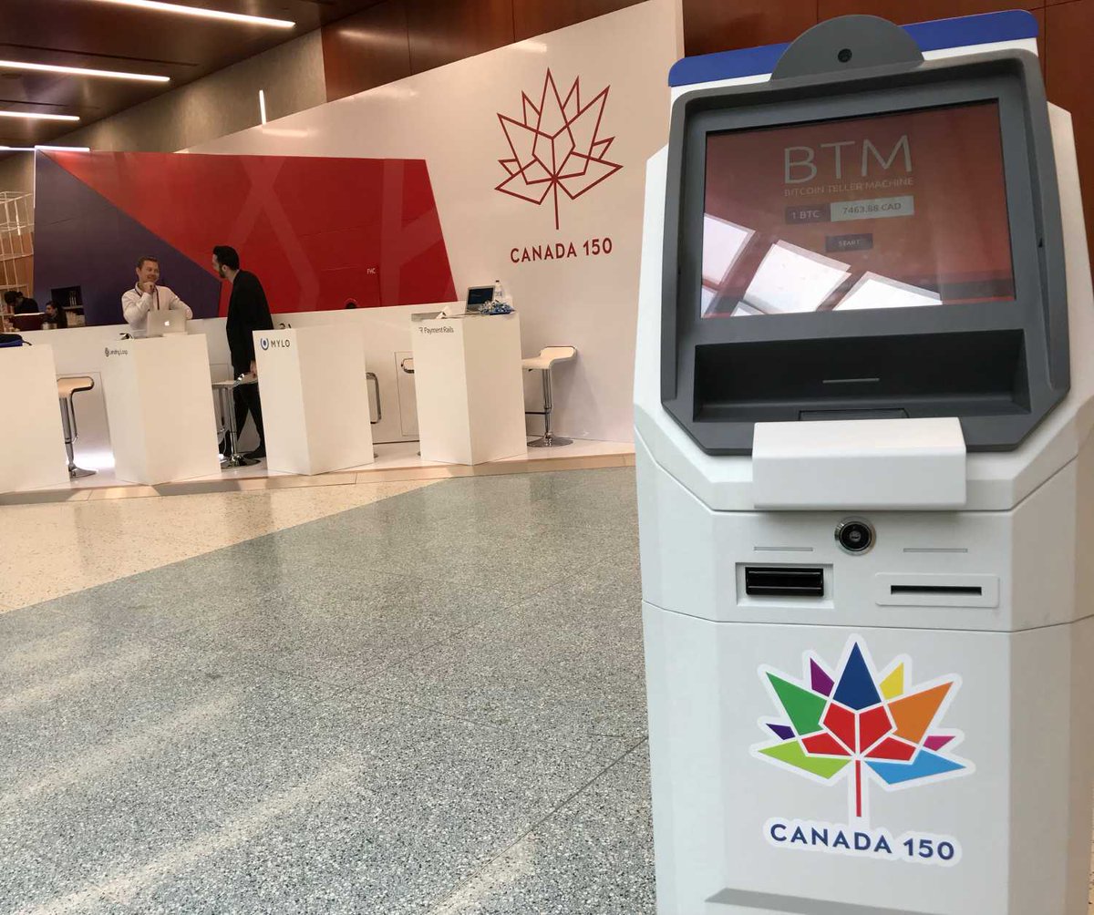 Bitaccess's tweet photo. Proud to present our latest BTM at #SIBOS in Toronto at the #Canada150 #FinTech Theatre! https://t.co/WsafTE10bs https://t.co/A7BdC3IG9p
