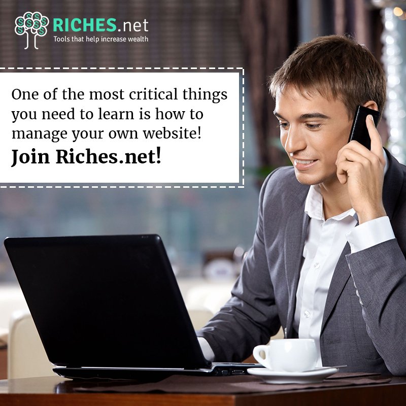 RichesNet's tweet image. One of the most critical things you need to learn is how to manage your own website! Join Riches.net! riches.net/forum/35-manag…