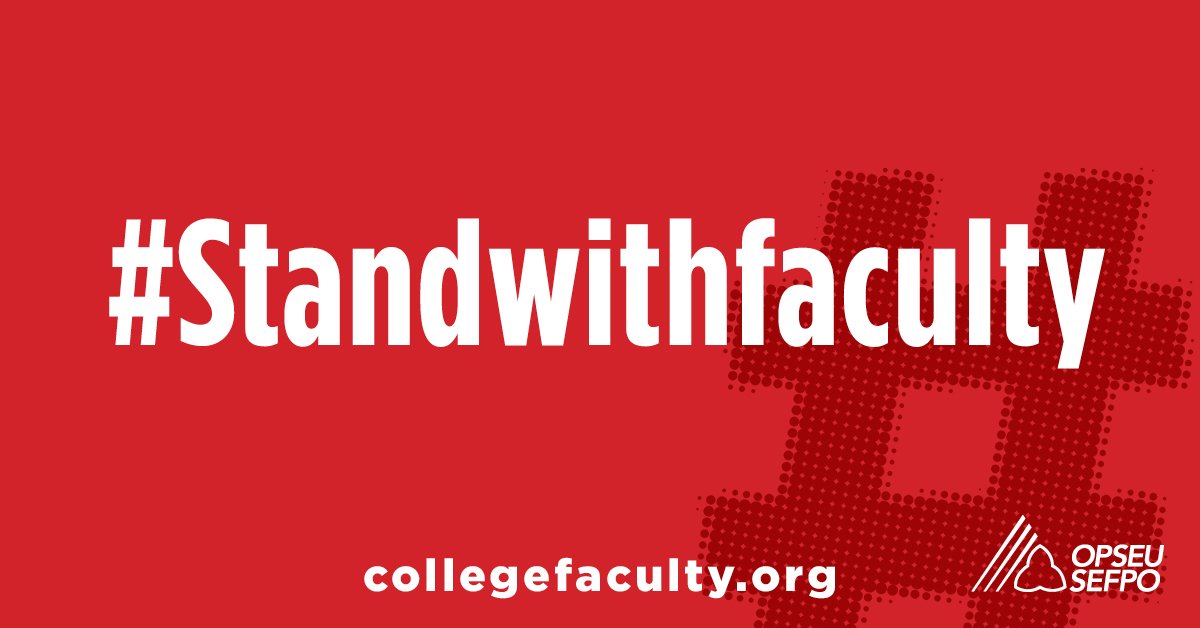 OPSEU's tweet photo. #StandWithFaculty #ONPSE #onpoli https://t.co/aOoWt9SYYb