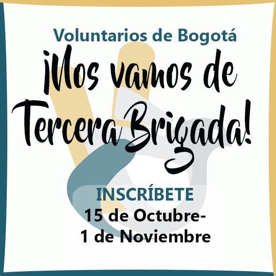 VoluntariadoPaz's tweet photo. ¡Nos vamos de tercera Brigada! Pendientes Bogotá #VoluntadDePaz https://t.co/vVtfn7VOSh https://t.co/8Ap97OxfFG