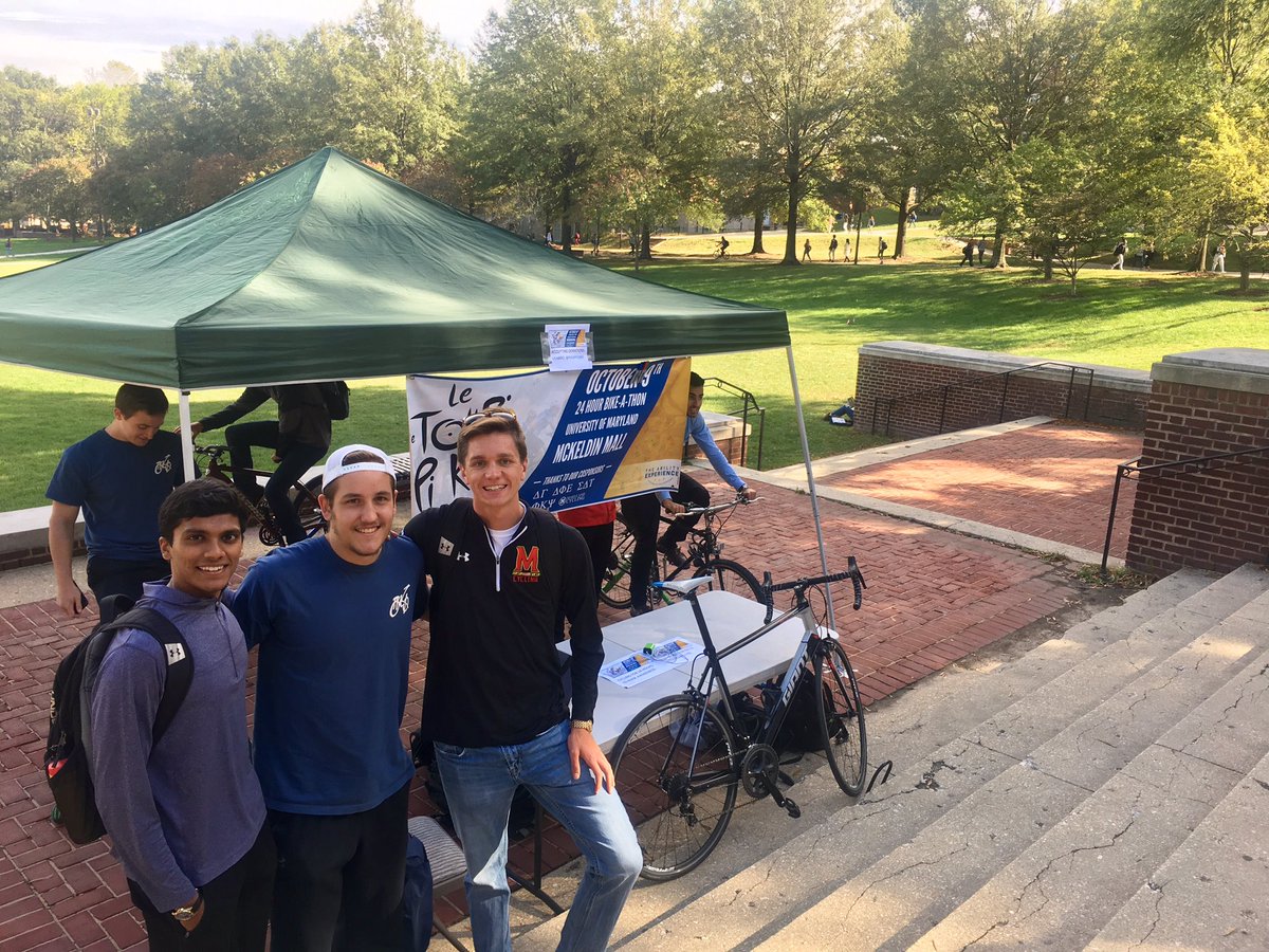 TerpsCycling's tweet photo. Good luck to @PiKappMaryland during their annual Tour de Pi Kapp, a 24 hour bike-a-thon for charity! Proud to be cosponsors. https://t.co/Cfl8iAzjqn