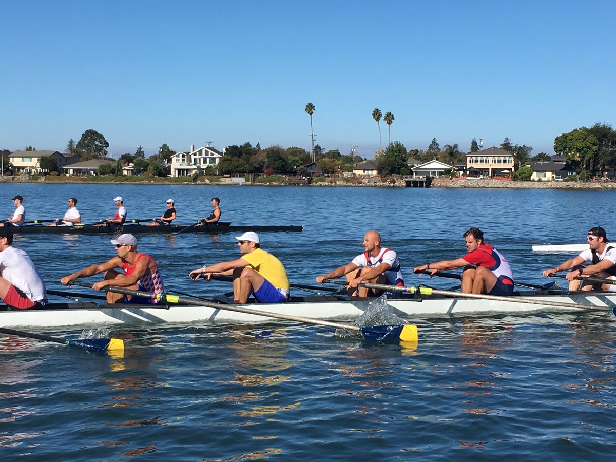 CalMRowing's tweet photo. Great having @MarjanovicMarko '06 &amp; @SinkovicBros stop by to watch practice this weekend! Even got some action in an alumni 8! https://t.co/kaXymVX5I0