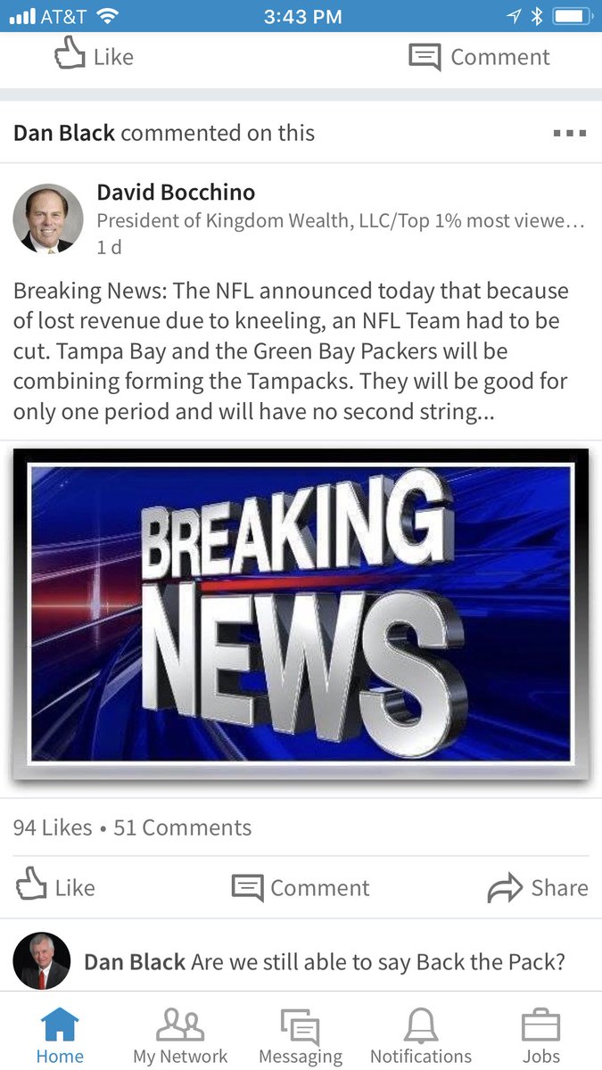 LowndesMac's tweet photo. Seriously? So many things wrong with this post on LinkedIn by the President of Kingdom Wealth, LLC. #pokingfunof1issueattheexpenseofanother https://t.co/kASzDqqcGq