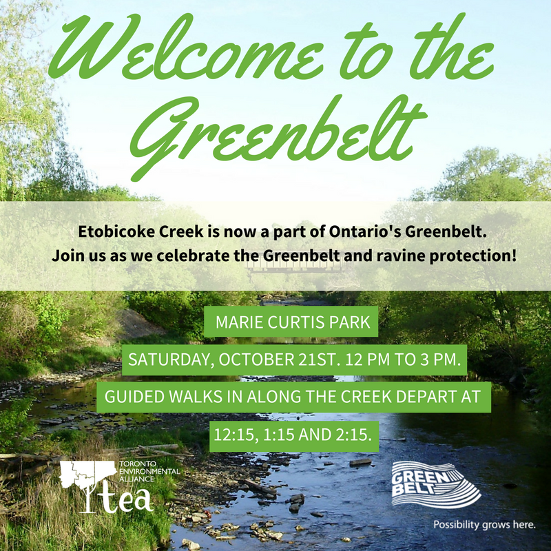TOenviro's tweet photo. Join us on Sat. to celebrate the addition of #EtobicokeCreek to the #ONgreenbelt! Guided walks led by @TRCA_Events: https://t.co/0eWh3oCGRl https://t.co/RFYRVXdvmM