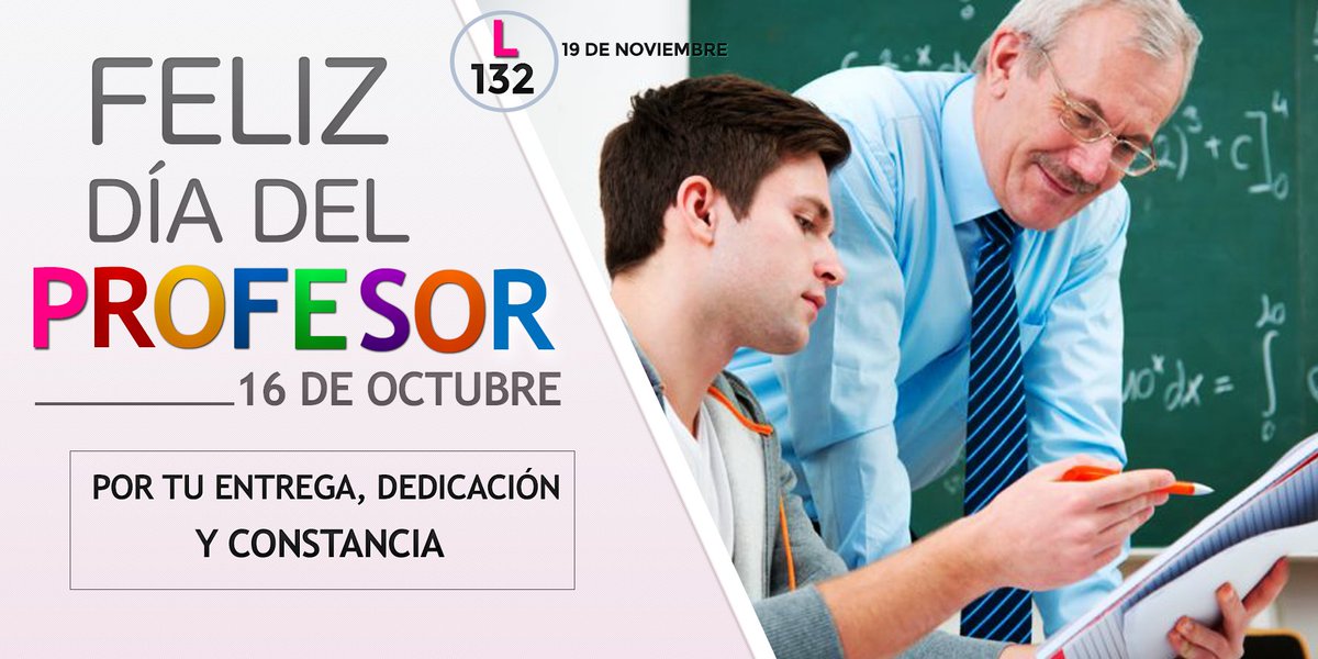 FELIZ DÍA A TODOS LOS PROFESORES Y PEROFESORAS, POR SU ENTREGA, DEDICACIÓN Y CONSTANCIA EN SUS AULAS 😊
CON BIO BIO EN EL ❤️ / L 132