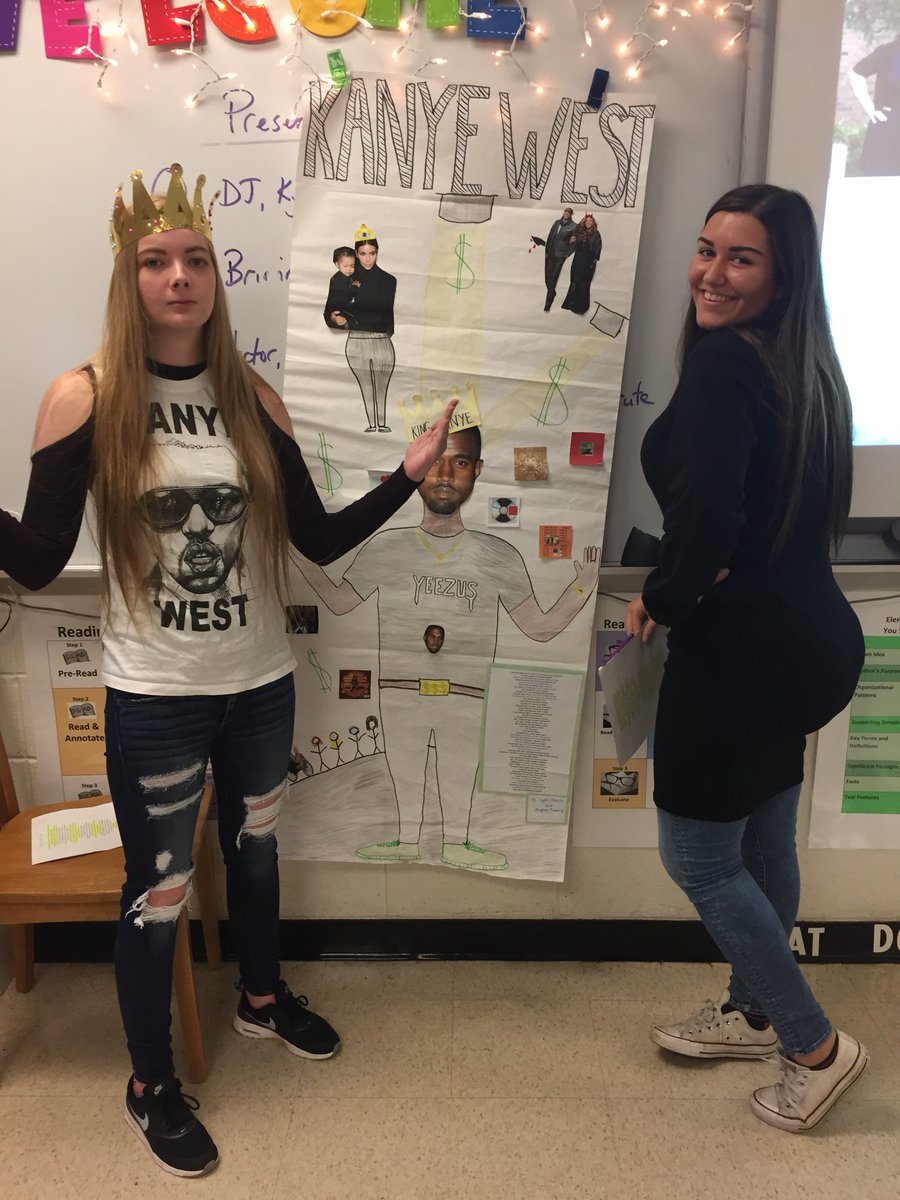 LimaBoyle's tweet photo. “King Kanye” so had it coming and Meghan and Sydni were the ones to do it! #usehisWordsagainstHim #satirenailed @CoventryOakers https://t.co/YtnG6kxeLI