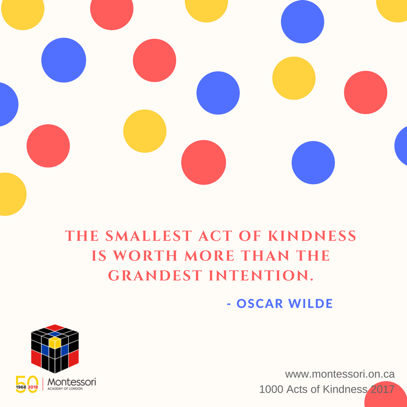 MAofLondon's tweet photo. In October, we celebrate #1000ActsofKindness
#kindness is free - throw that stuff around like confetti!! #montessori #education https://t.co/yA8A5gDC2k