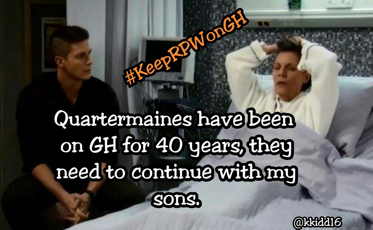 kkidd16's tweet photo. Retweet! To let them know you want to see more Quartermaines not less #KeepRPWonGH #GH #Killon #RPWnation @valentinifrank @nathanvarni https://t.co/e3um0yxUhj