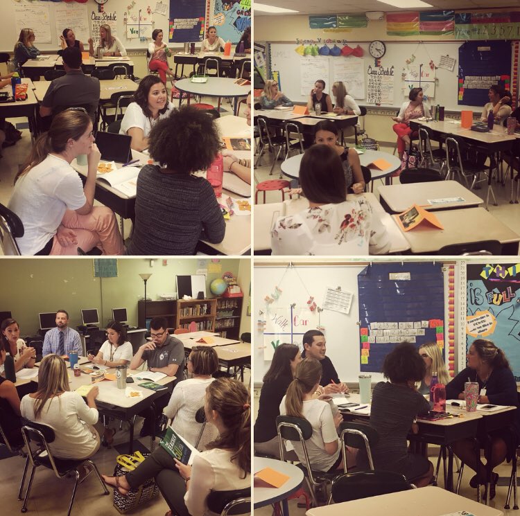katebtayloe's tweet photo. This #BTBookStudy is off and running @PineValleyElem with #SoaringEagles and #TopTigers! #TheTeacher50 #NHCSchat https://t.co/yuuzTTtLaa