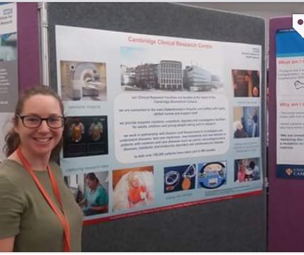 CambridgeCRF's tweet photo. Antonella &amp; Caroline presenting their posters @CambridgeBRC opening evening. Lovely talking to so many people. #cbrc17 https://t.co/ACygmScSiG