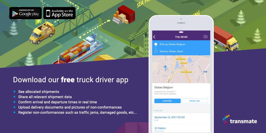 Just launched our brand new #trackandtrace mobile app! Discover now at the Apple app store. #trucking