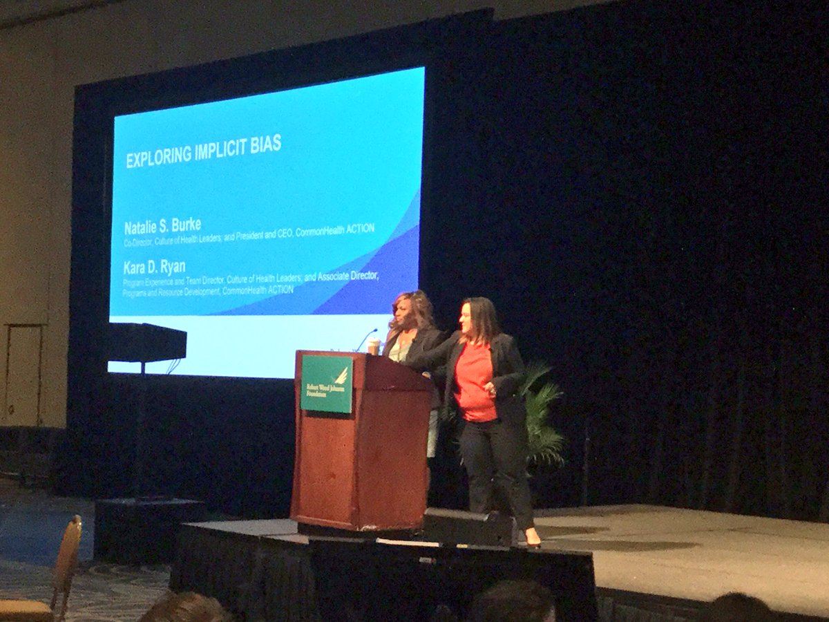 CultureofHlthLd's tweet photo. Our own NPC team @natalie4health @HealthyKara start #implicitbias session w/ networking poll icebreaker #2017RWJFLeaders #2017FallInstitute https://t.co/4ILHZ3uKxv