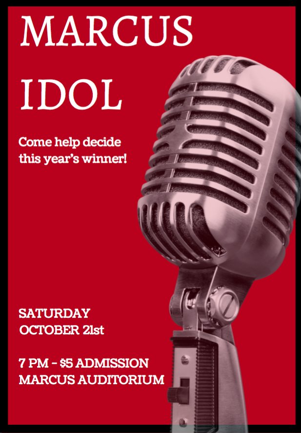 Marcus_HS's tweet photo. MARCUS IDOL IS 10/21 7PM in Auditorium. Come watch and help decide who wins! https://t.co/k94duOPJcV