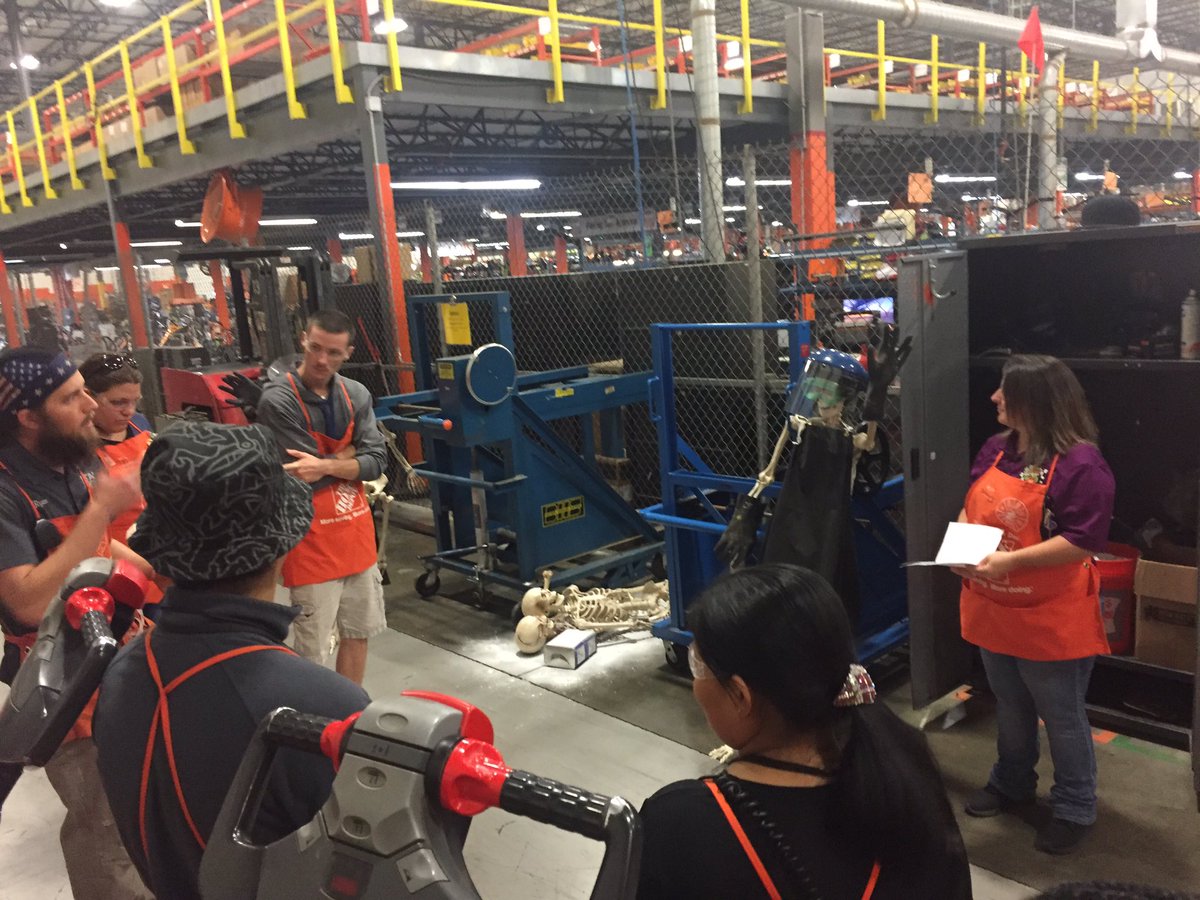 2nd shift learning proper PPE for changing batteries