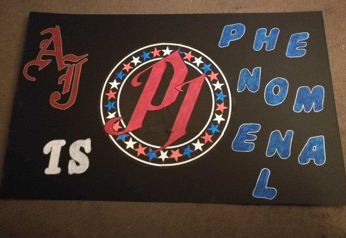 NikkiCenaUK's tweet photo. My other son's sign for WWE Live in Leeds UK on November 8th what does everyone think of this one @WWEUK @AJStylesOrg @WWE #FrontRowRingside https://t.co/HGaNFsAkP8