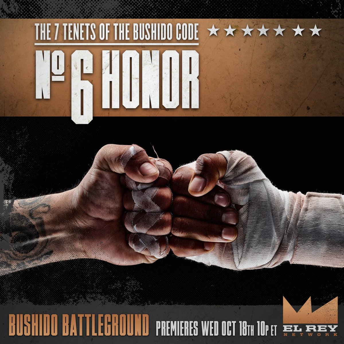 Elreynetwork's tweet photo. WEDNESDAY! Real Training. Real Drama. Real Fights. BUSHIDO BATTLEGROUND 10p ET only on @ElReyNetwork! #MMA #MuayThai #Grapping #JiuJitsu https://t.co/KktL6JeP7s