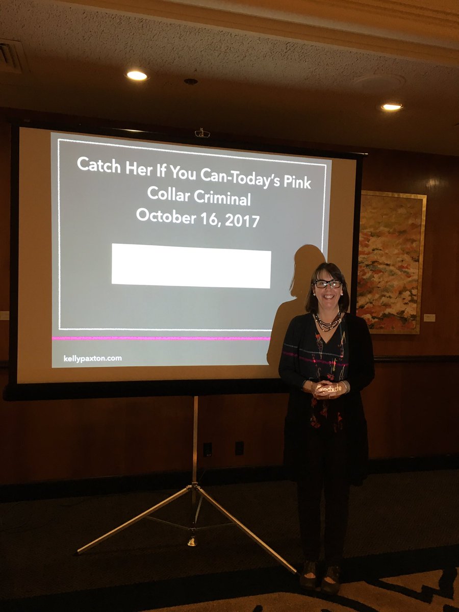 susancrist's tweet photo. Catch her if you can! Great talk today. Thanks @pdxcfe #pinkcollarcrime 
#pinkflag #vacationrequired https://t.co/PD06ed9gYi