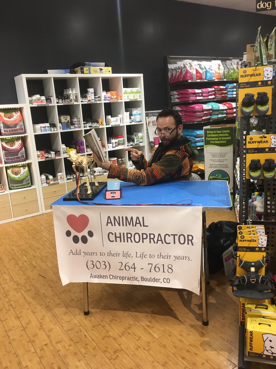 AwakenBoulder's tweet photo. LOVED sharing and educating about the benefits of animal chiropractic care in Boulder, CO.
 @OnlyNaturalPet  #doghealth #naturaldog https://t.co/prnygKOp71