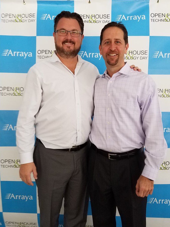 ArrayaSolutions's tweet photo. Happy #NationalBossDay to all the head honchos, including our @DavidFBakker &amp; @lifshutz, seen here at last year's #ArrayaOpenHouse! https://t.co/0ZoIwMzQZb