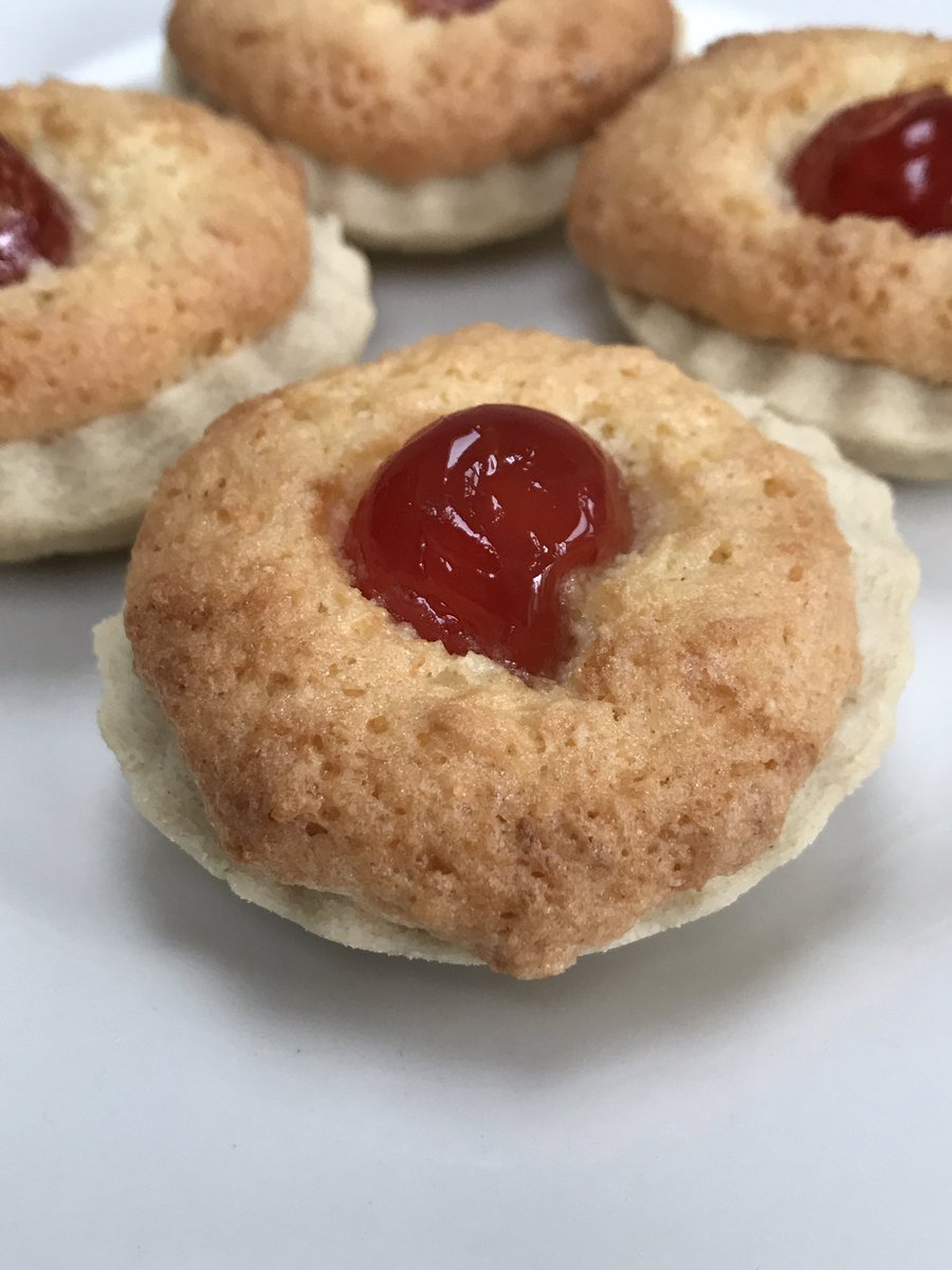 Coconut and cherry tarts...more to make tomorrow