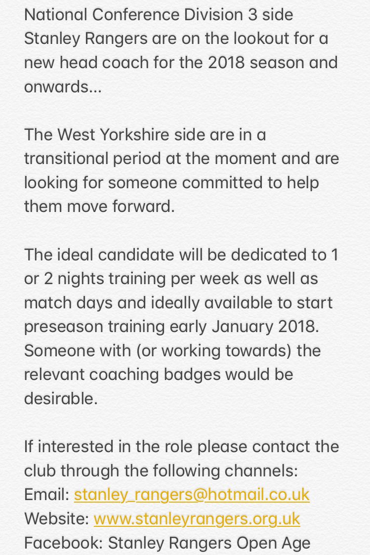 RangersOpenAge's tweet photo. NEW COACH WANTED

See message below for details

Please retweet https://t.co/6VWkpaTJF3