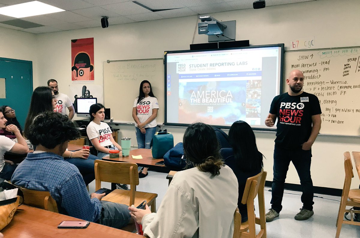 vicferntv's tweet image. Great day at Braddock High! South Florida PBS mentor Nicole Borrero and I gave feedback on students’ story pitch. @reportinglabs @braddocktv