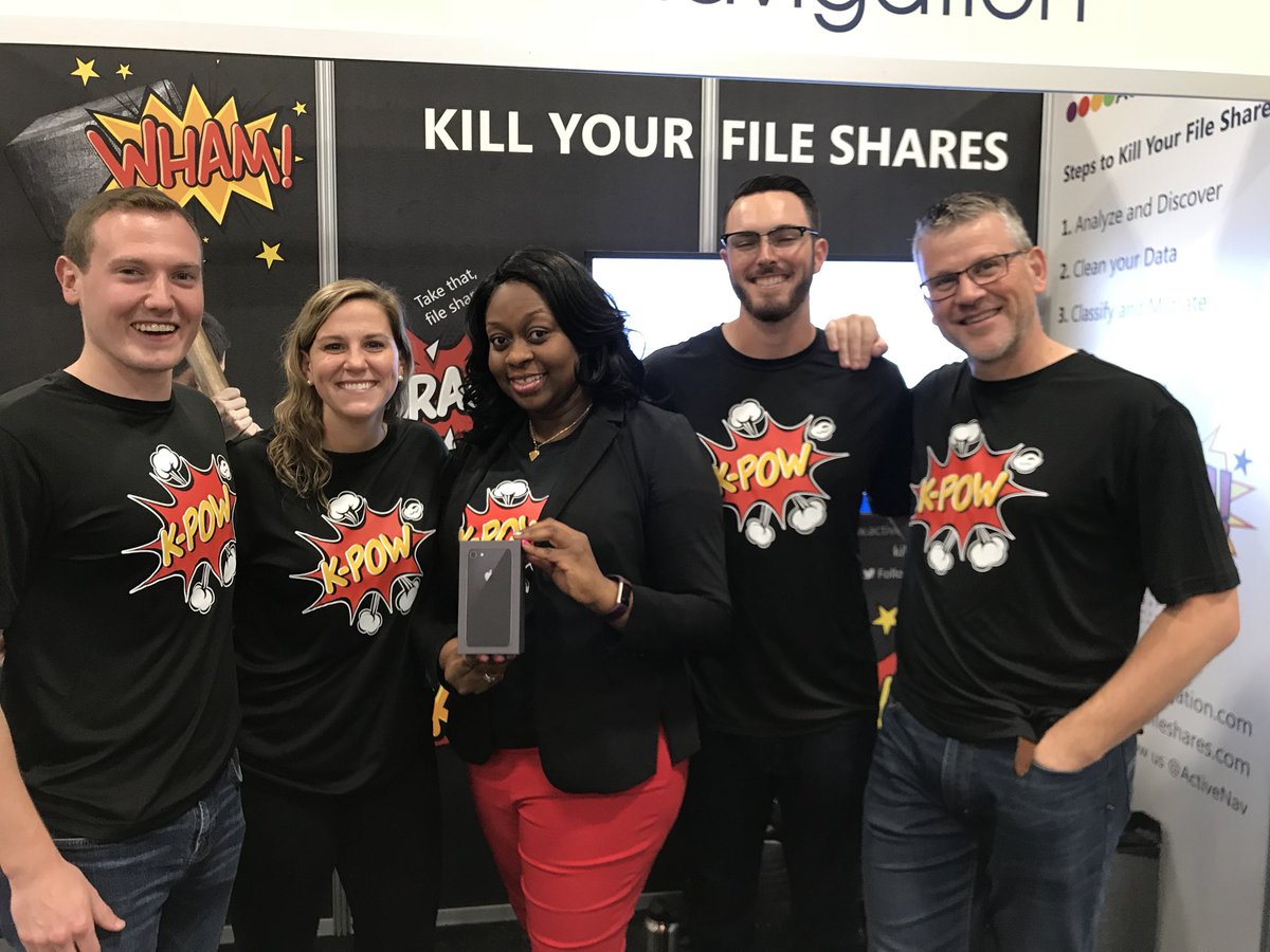 ActiveNav's tweet photo. Congrats Shernel!!! Enjoy your new iPhone 8, and remember to #KillYourFileShares #ARMALive2017 @ARMA_INT https://t.co/jLMwlJURwG