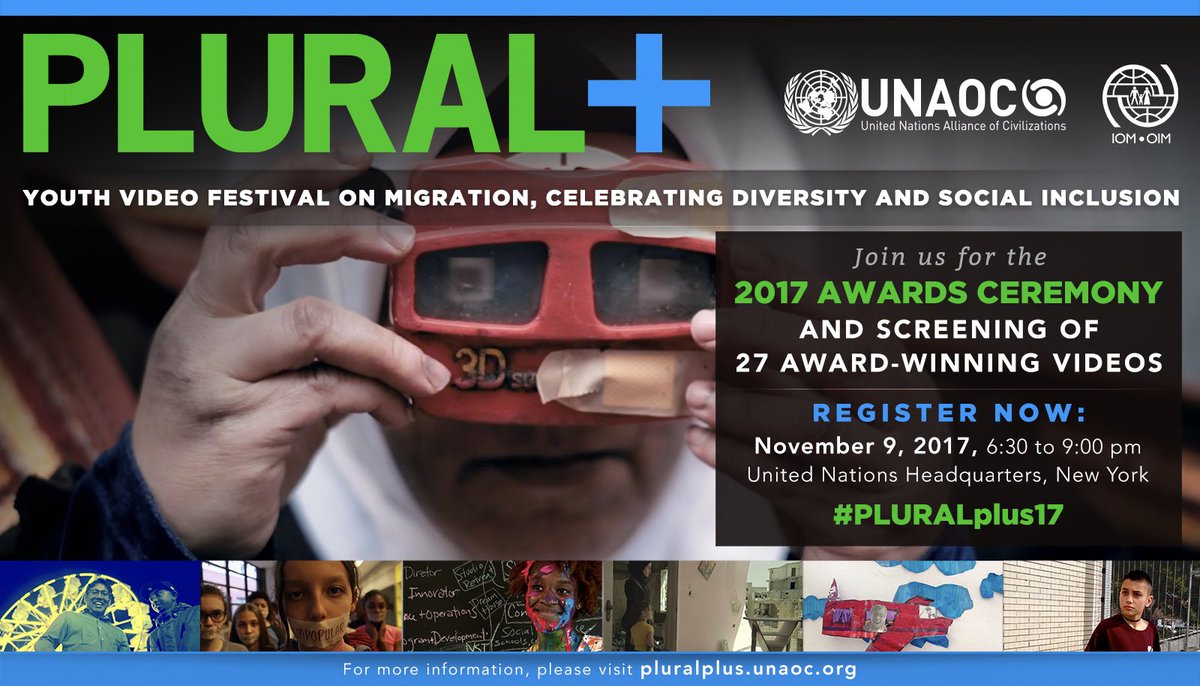 Pluralplus's tweet photo. Join us on 9 Nov at the @UN to celebrate the creativity and social engagement of #youthmedia worldwide! RSVP now! https://t.co/YSYigXGKuR https://t.co/pmNJh5S0Mq