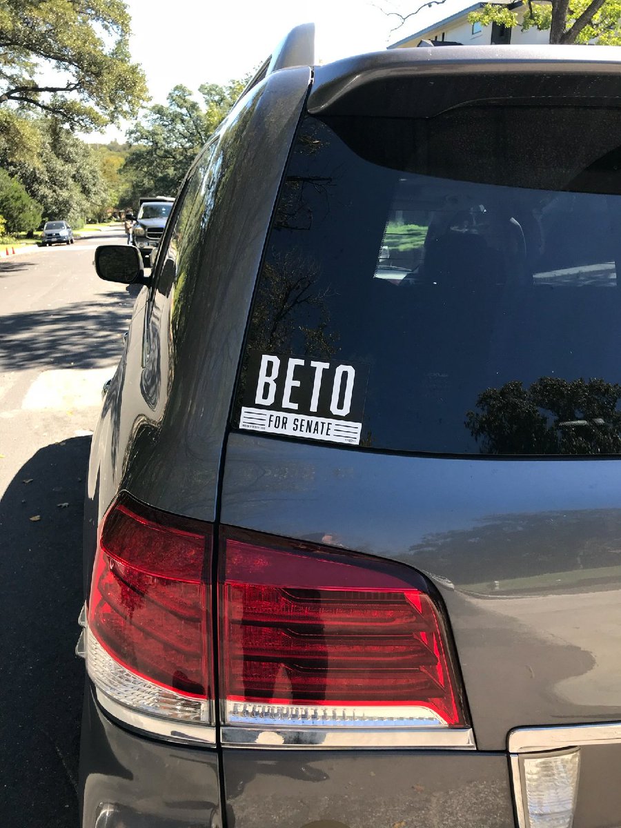 garrymauro's tweet photo. Here is my @BetoORourke sticker. Where is yours? We need to get momentum going for this campaign. Get a sticker for Beto today! https://t.co/BGQBkKA2HC