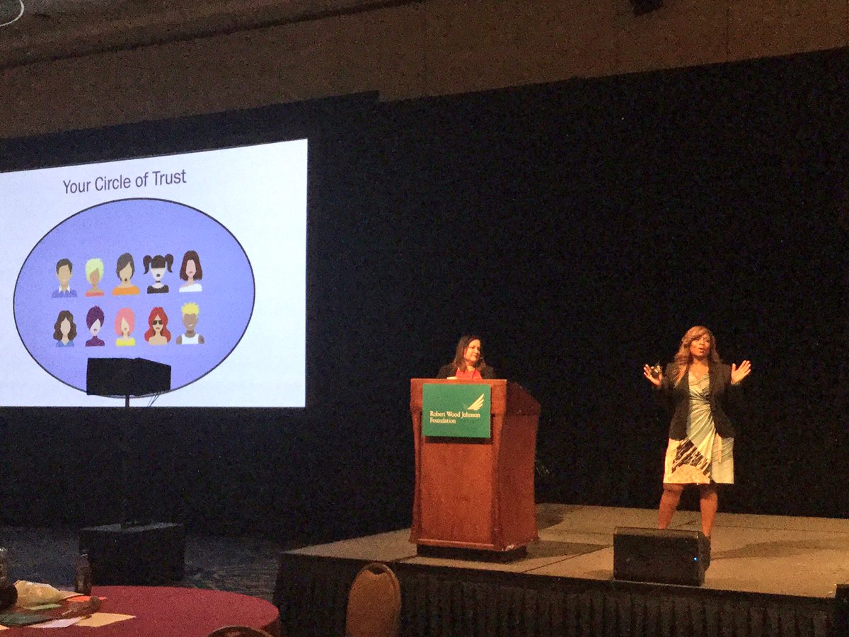 CultureofHlthLd's tweet photo. @natalie4health takes #2017RWJFLEADERS through "Circle of trust" exercise. "List the 10 people you trust the most". #2017FallInstitute https://t.co/JQabYNbSmD