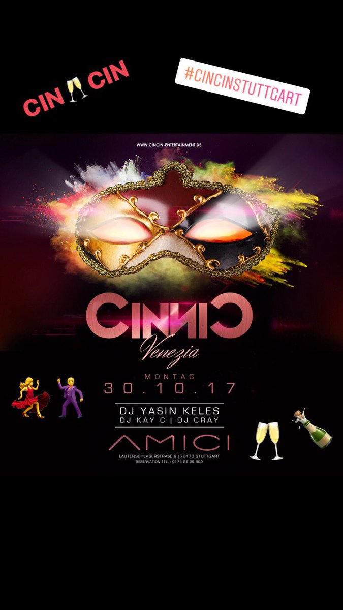 CinCinEvent's tweet photo. 30.10.17 CIN🥂CIN @ AMICI / Stuttgart https://t.co/fFjMyOAsgk