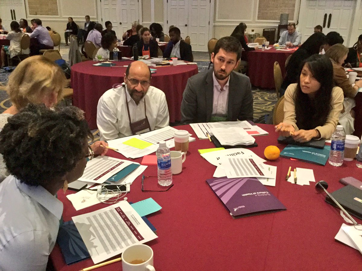 CultureofHlthLd's tweet photo. Implicit bias discussion activity lead by #2017RWJFLeaders table facilitators w/ @natalie4health @HealthyKara #2017FallInstitute https://t.co/x7zRXxYNq8