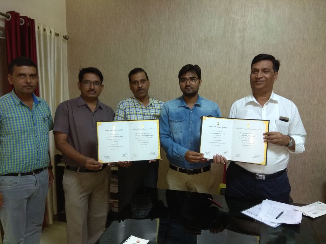 Electrical Deptt. Solapur has received 02 Certificates of Merit of Energy Conservation Award of 2016 for installation at....