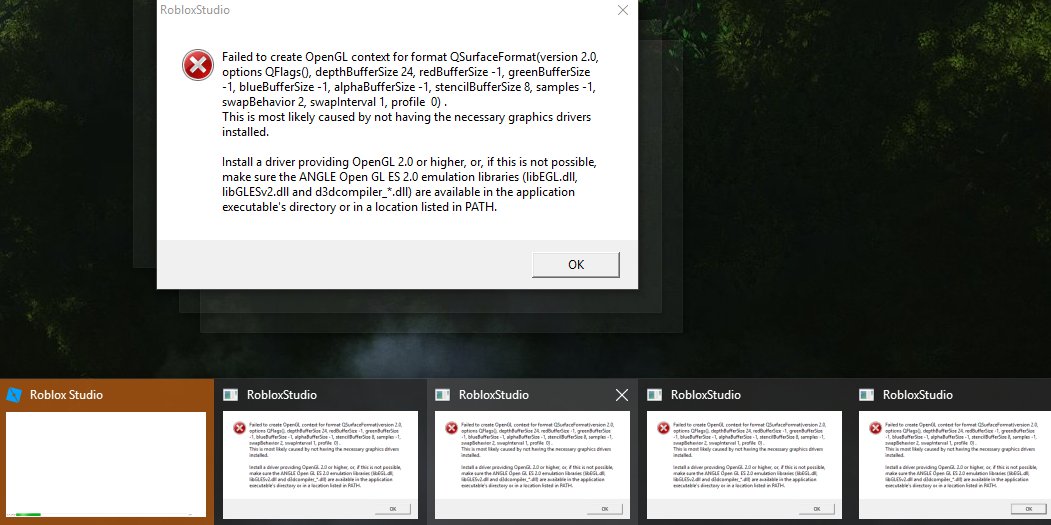 Evan Crackop On Twitter Wtf Is This Why Can T I Open Roblox - roblox studio graphics driver
