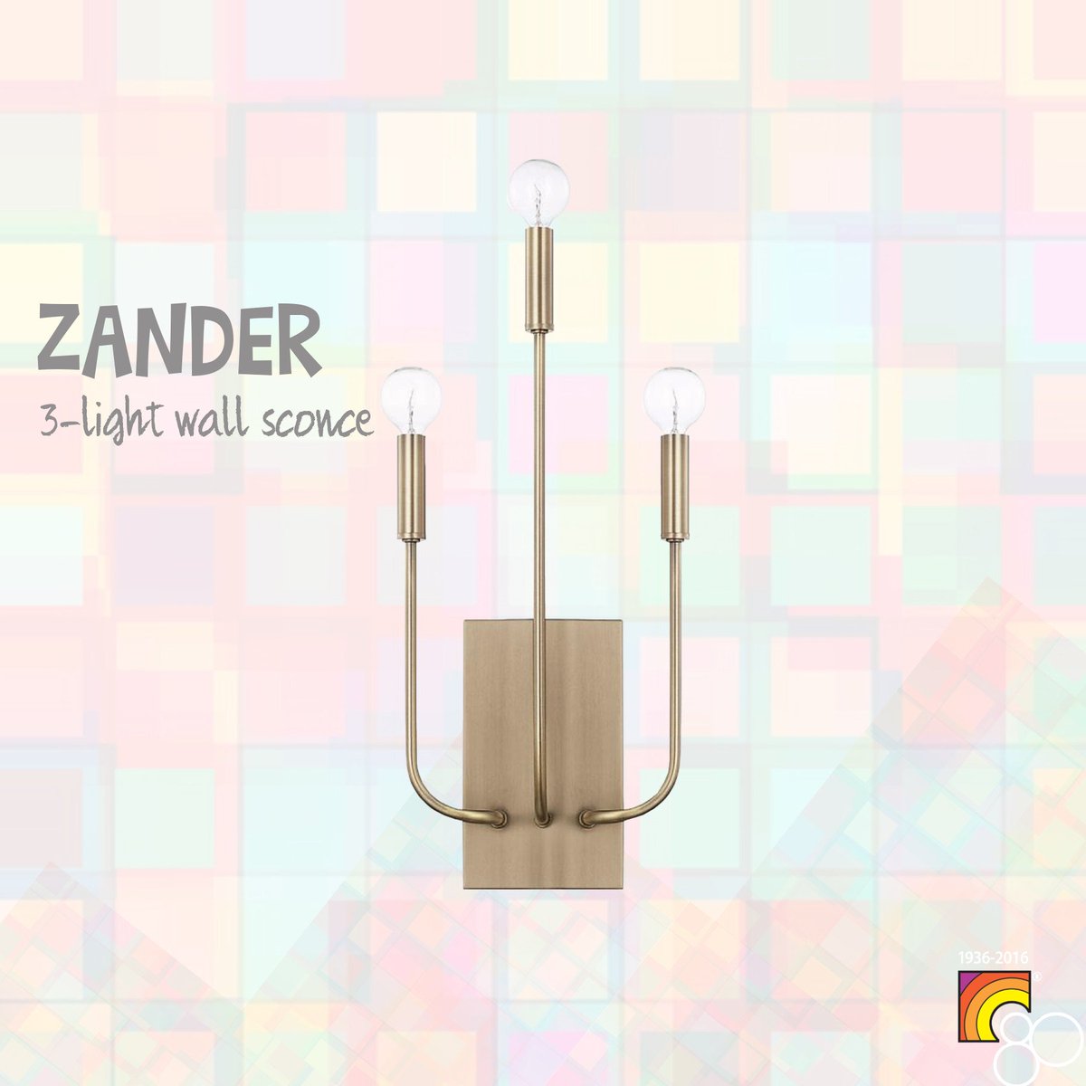 CartierLighting's tweet photo. The Zander is finished in aged brass adds to a mid-century modern look, offering perfect illumination in hallways, or vanity areas. #new https://t.co/rMz9K2puJr