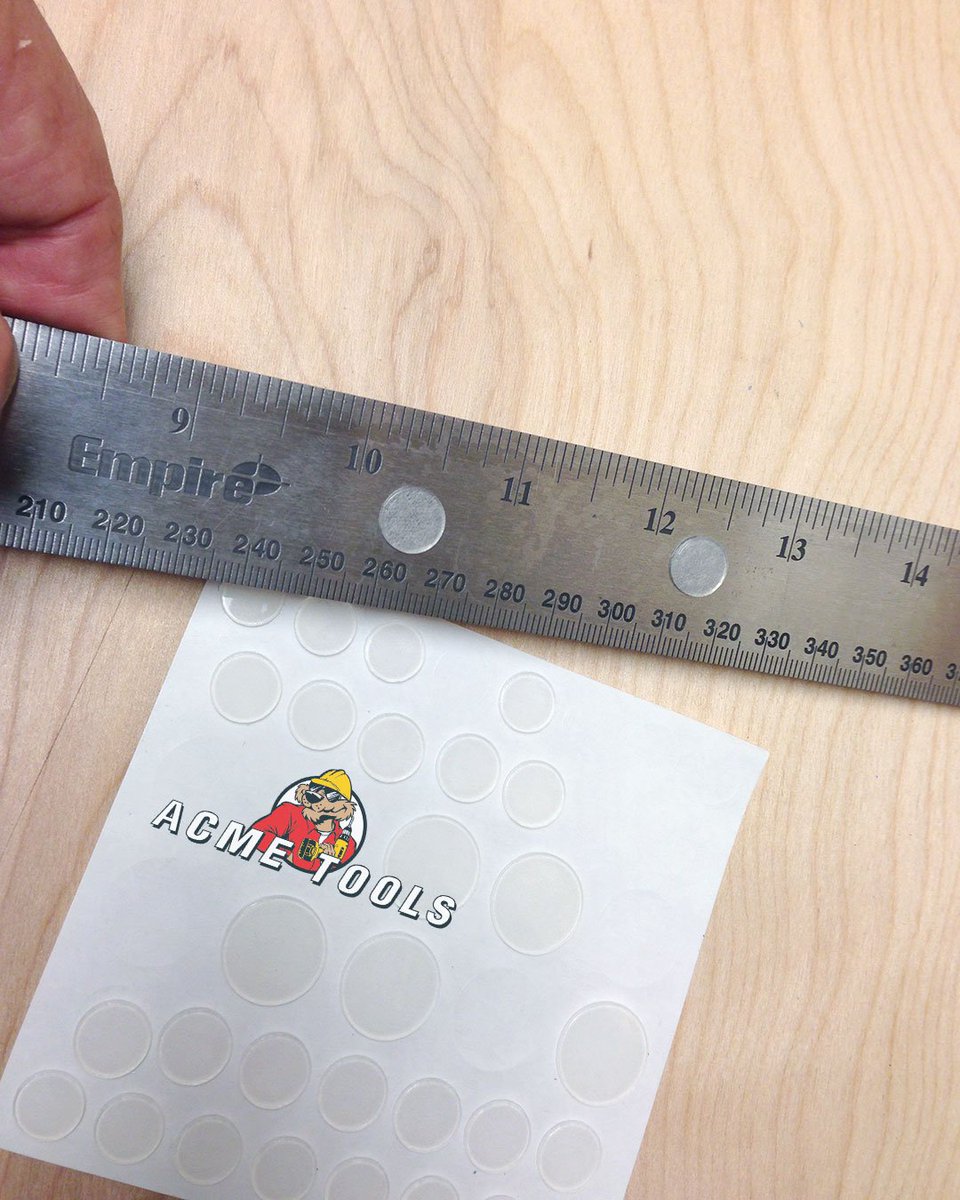 AcmeTools's tweet image. Stick some small, thin picture frame bumpers on the underside of your straight edge to keep it from sliding. #ToolTipTuesday