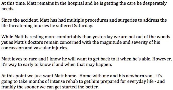 TriathleteMag's tweet photo. UPDATE: @MattRussellTri's wife Gillian has shared this statement on Matt's condition with us: https://t.co/gMXLzBr40Y