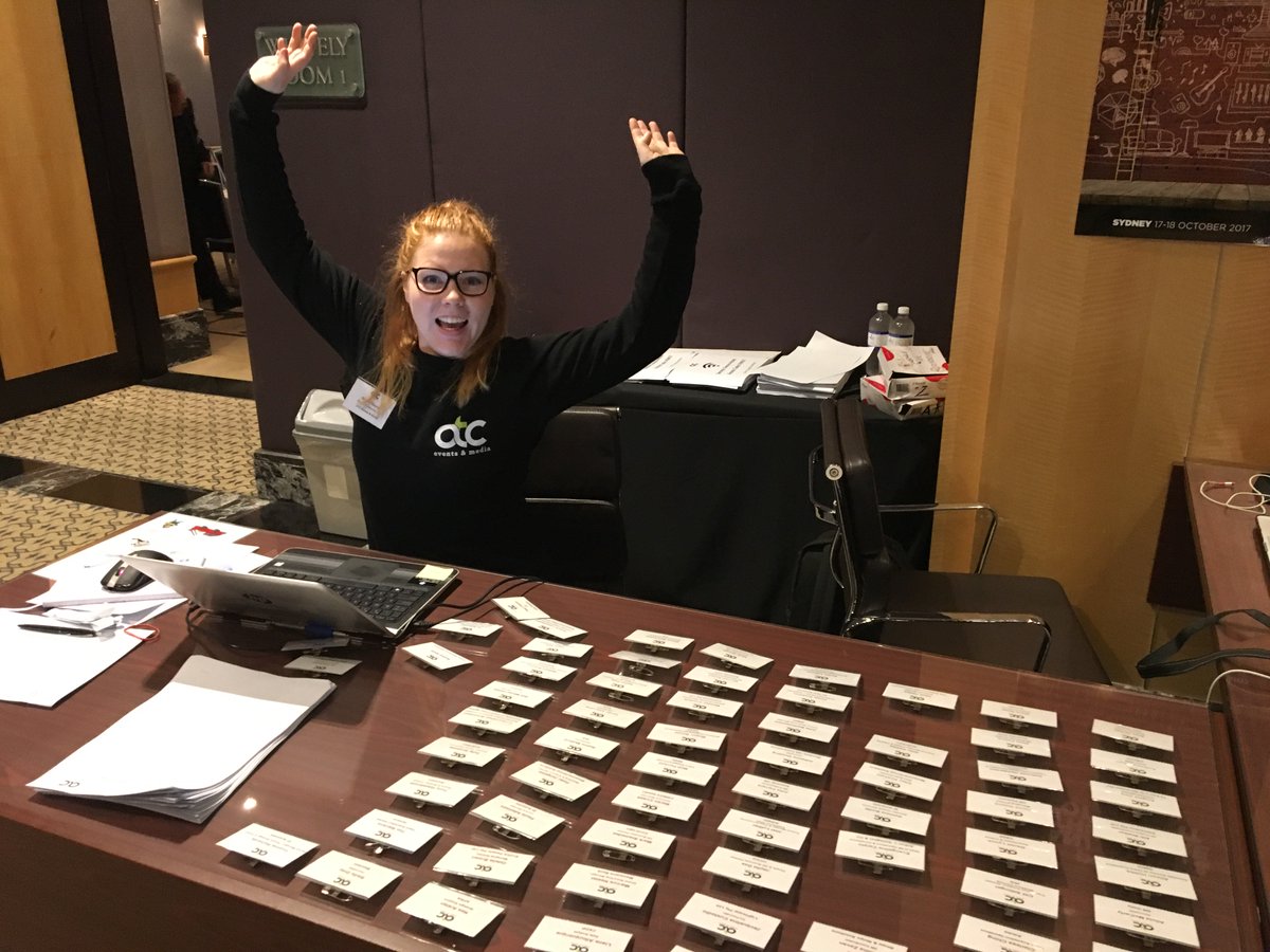 ATCevent's tweet photo. Good morning Sydney!, look out for our very excited Natalie at the #PAN17 registration desk - see you all soon! #PAN17 #conference https://t.co/trEUGfBmiz