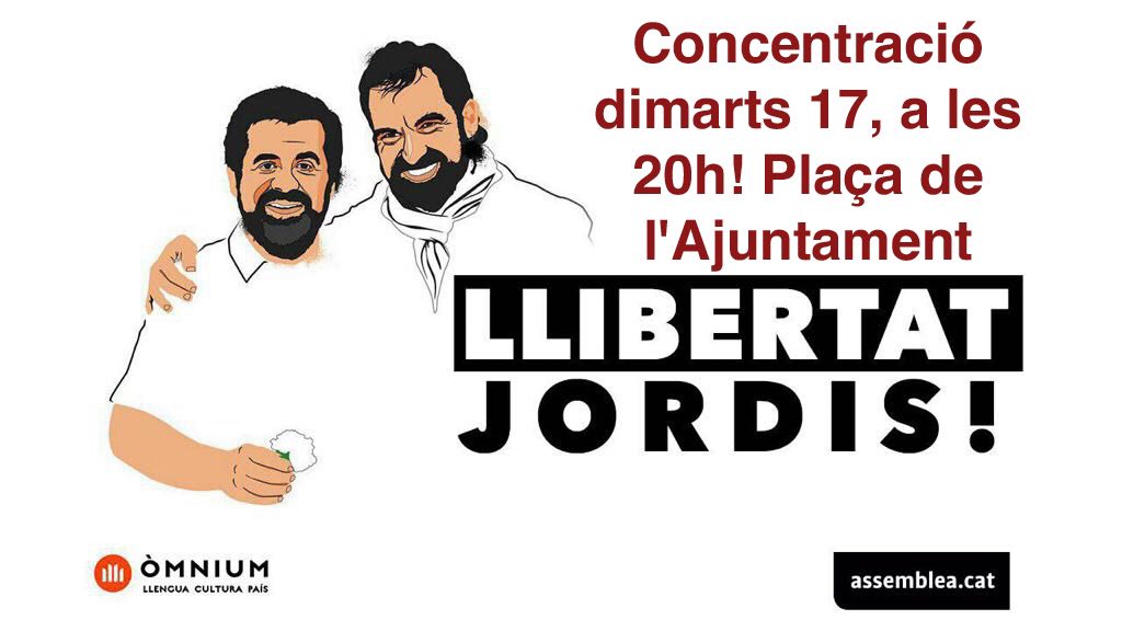 FEEC_cat's tweet photo. Tot el nostre suport a @omnium i l' @assemblea. En ple segle XXI no es poden fer presos per la seva ideologia #LlibertatJordis #vergonya https://t.co/t5PsMhEXPr