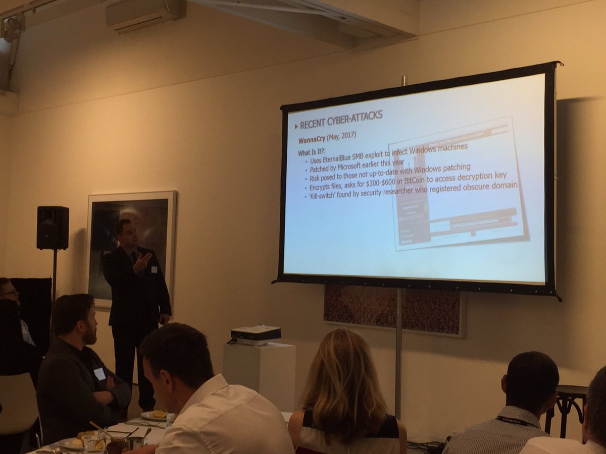 curlykirstyb's tweet photo. Mark Schmidt discussing the issues  customers experienced during &amp; after the #WannaCry attack @CommvaultAPAC event in Melbourne this morning https://t.co/twZ8v0CDVQ