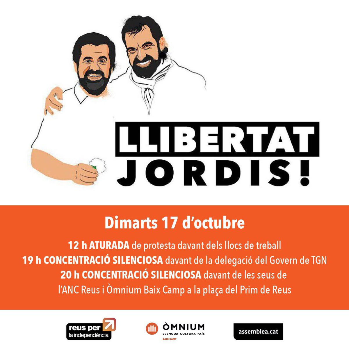 #LlibertatCuixartSanchez <a href="/ANC_Reus/">ANC_Reus 🧭</a> <a href="/omniumbaixcamp/">Òmnium Baix Camp</a>