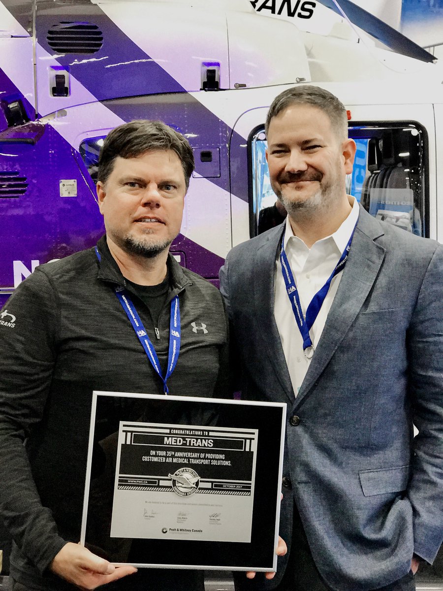 MedTransCorp's tweet photo. Thank you @PWCanada for recognizing us and #ShandsCair on our 35th Anniversaries! Thankful for your #partnership
#AMTC2017 #MedTrans35Years https://t.co/SEq1J3IDhq