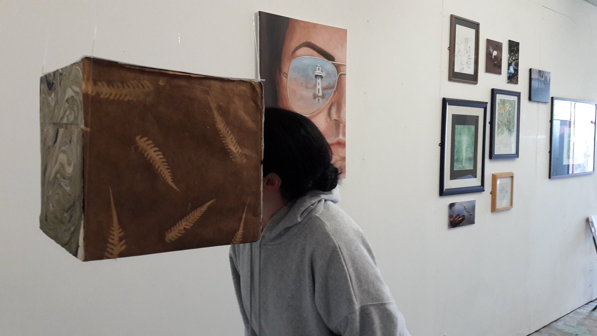 sharon_magill's tweet photo. A Shared Walk exhibition almost ready. Opens Thurs 19th Oct at the Old Laundry Braeval Street @madeinroath2017 #cardiff #artfestival https://t.co/apb7AQxlG6