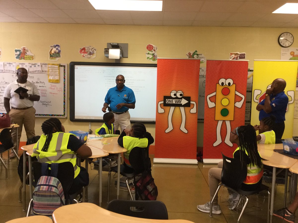 Tuggle Elementary School Students Getting Safety Tips