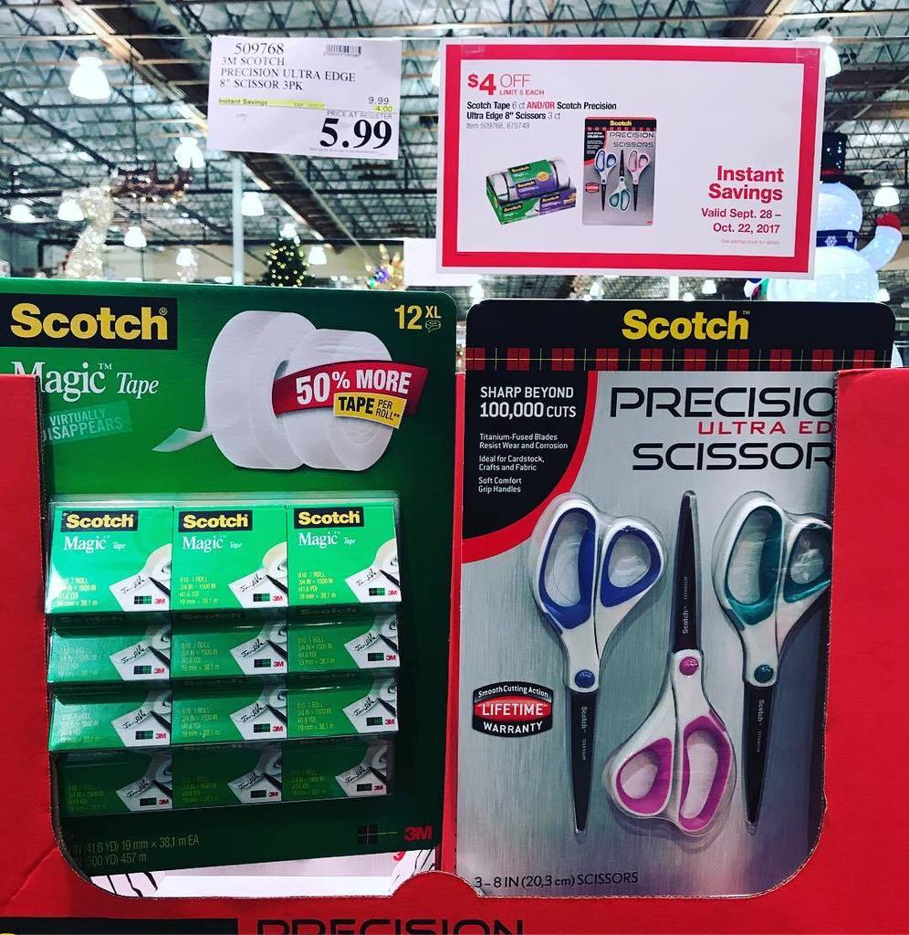 Scotch Precision Ultra Edge Scissors 3-Pack Only $5.99 at Costco