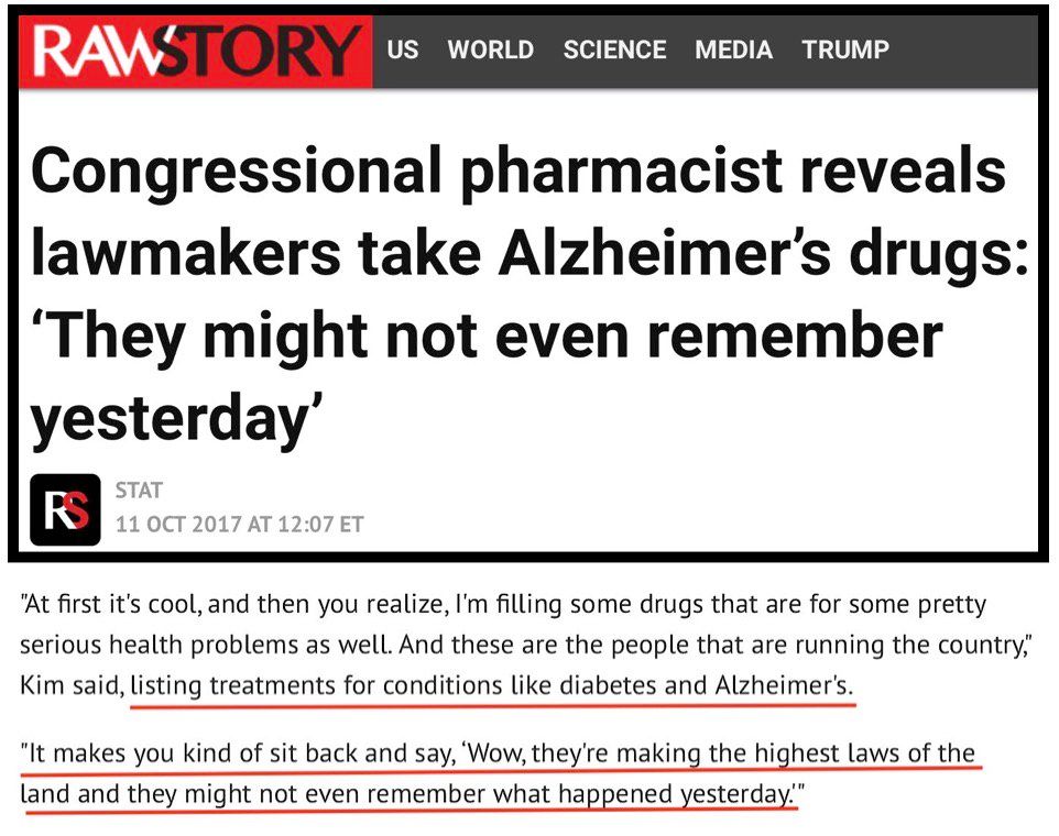 DietHeartNews's tweet image. Capital Hill's Personal Pharmacist: "Alzheimer Drugs Are Being Delivered To Members Of Congress..."