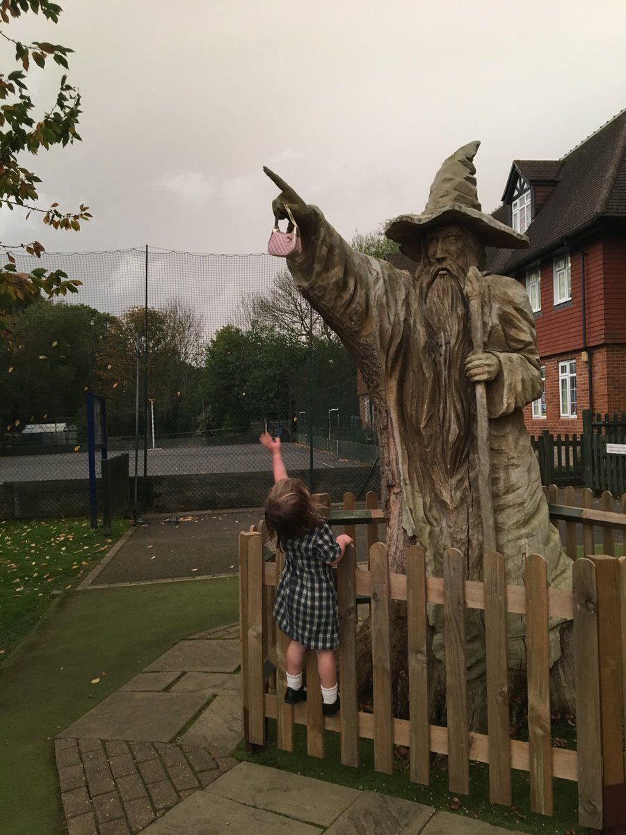 mcdowell_becca's tweet photo. The wizard has stolen Milly's handbag!!! @PennthorpeBuzz @PennthorpeSch @PennthorpeHead https://t.co/E9f0btPn1o