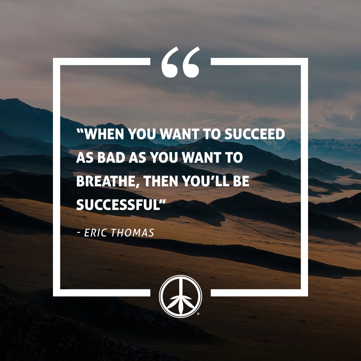 worldpiecebrand's tweet photo. When you want to succeed as bad as you want to breathe, then you’ll be successful” - Eric Thomas https://t.co/zbBehb1Zt1