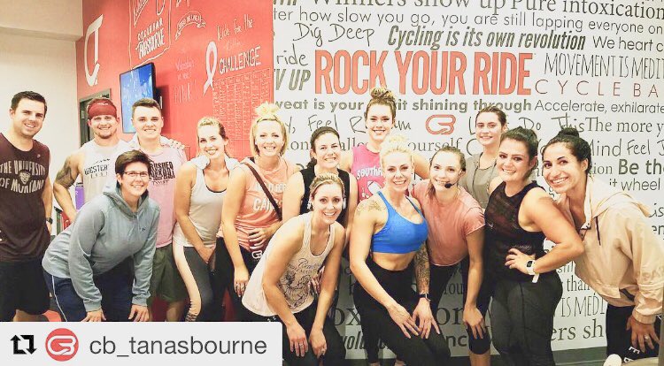 JamieHudsonKOIN's tweet photo. #Repost @CB_Tanasbourne
My fav new workout— CycleBar in Tanasbourne 💪😻#RockYourRide #SweatDate https://t.co/l18q7RmI9a