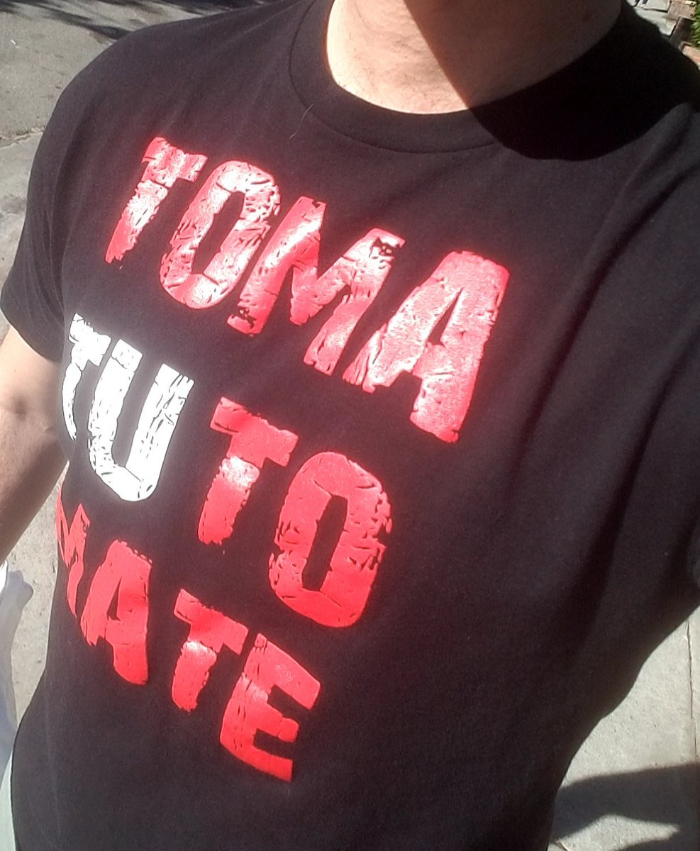 PabloAlsina's tweet photo. Rocking my Toma Tu Tomate t-shirt. #UFCKnockOutCall #HomeRunCall #AlsinaNation https://t.co/3JQBmleI1v